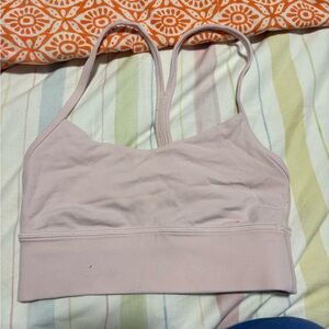 Lululemon longline flow Y bra ballet pink